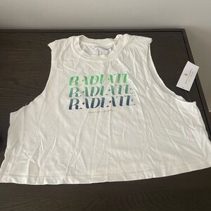 Spiritual Gangster Women's White Activewear Crop Top